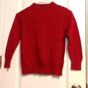 Cat & Jack Boys Red Textured Sweater S(6-7) 100% Cotton Winter Fall Dressy Cozy